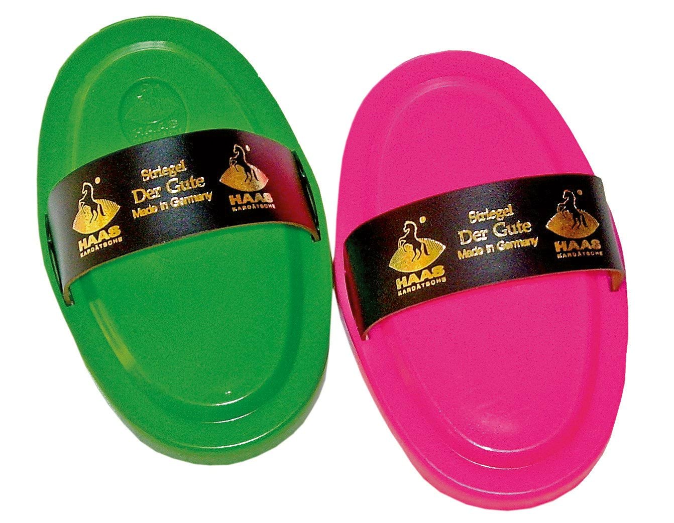 Zgrzebło dla konia Der Gute, ze szlufką, różne kolory, 16 cm, Haas - Cavalo